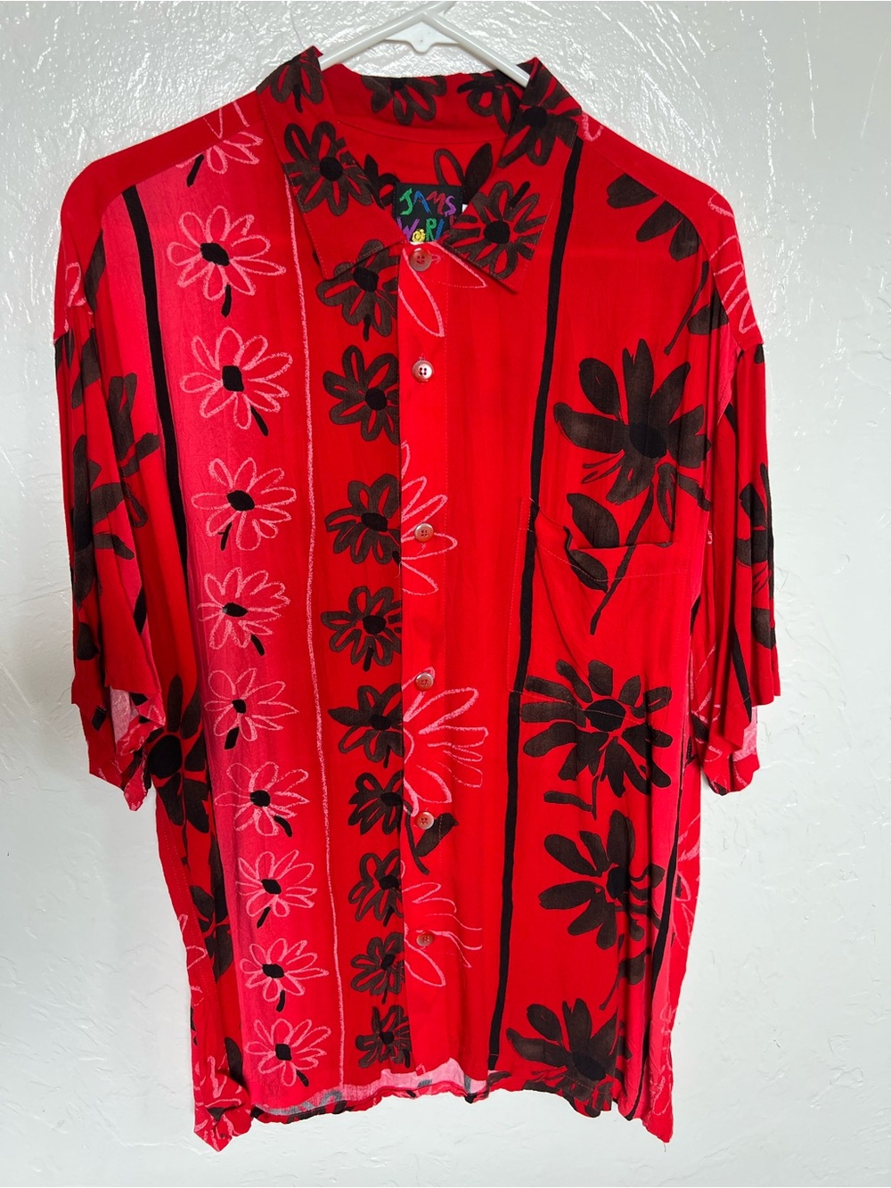Vintage Jams World Aloha Shirt, in size Large.